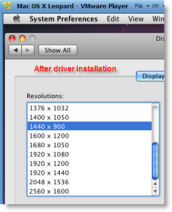 graphics driver for increased resolution on mac virtual machine